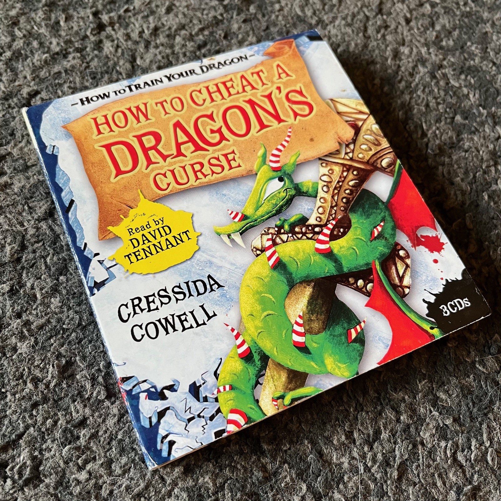 Cressida Cowell ‘How To Cheat A Dragon’s Curse’ 3CD audiobook David Tennant