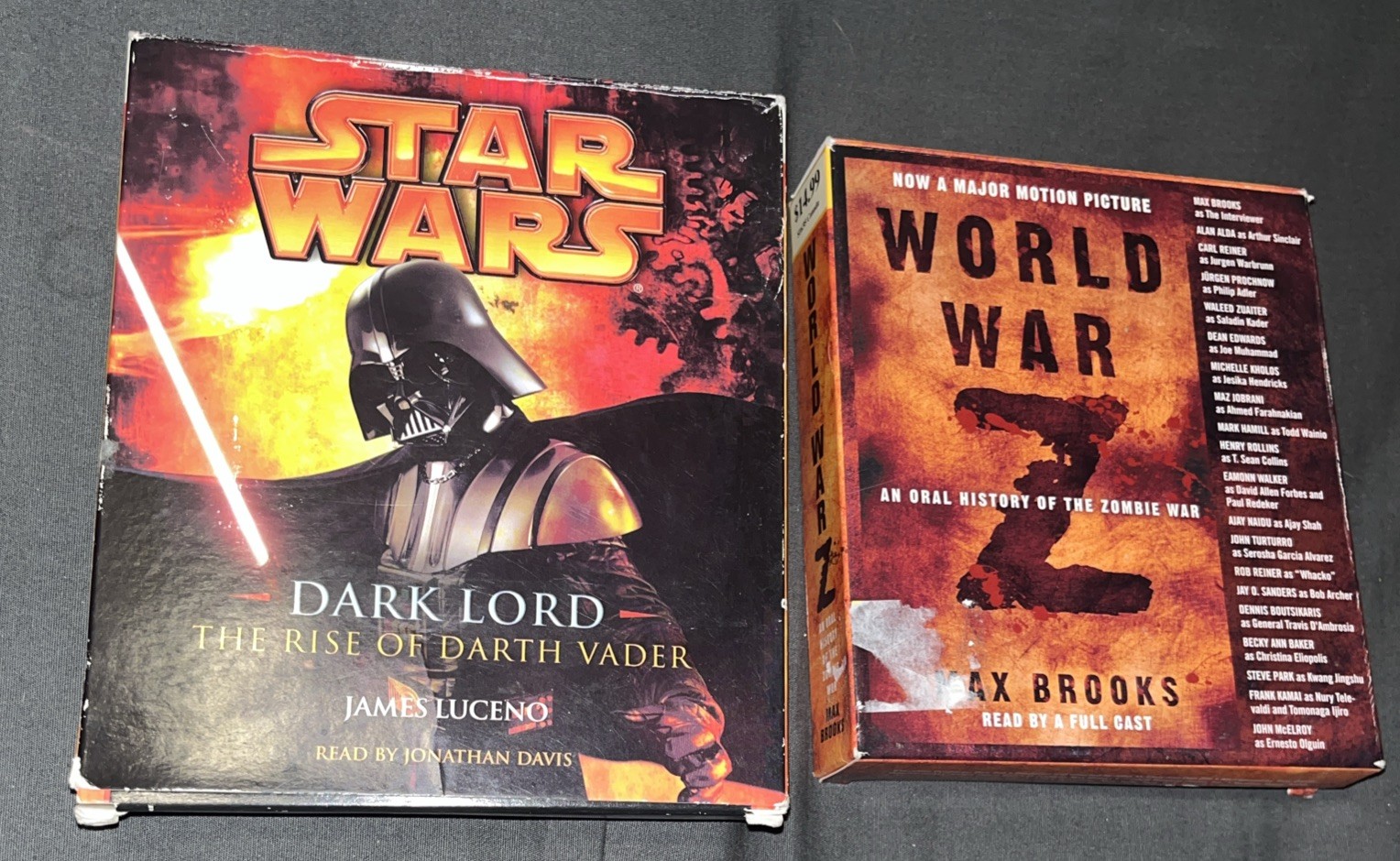 Star Wars: Dark Lord — The Rise of Darth Vader & world war Z CD audio books lot