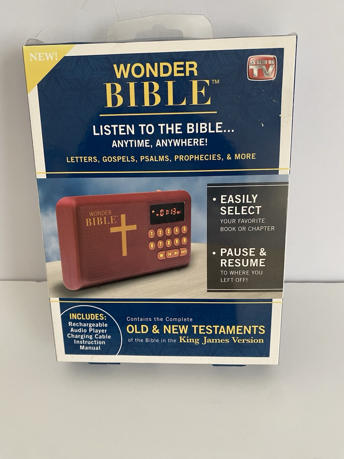 Wonder Bible KJV Audio Bible Player OT & NT Brand New Sealed Box