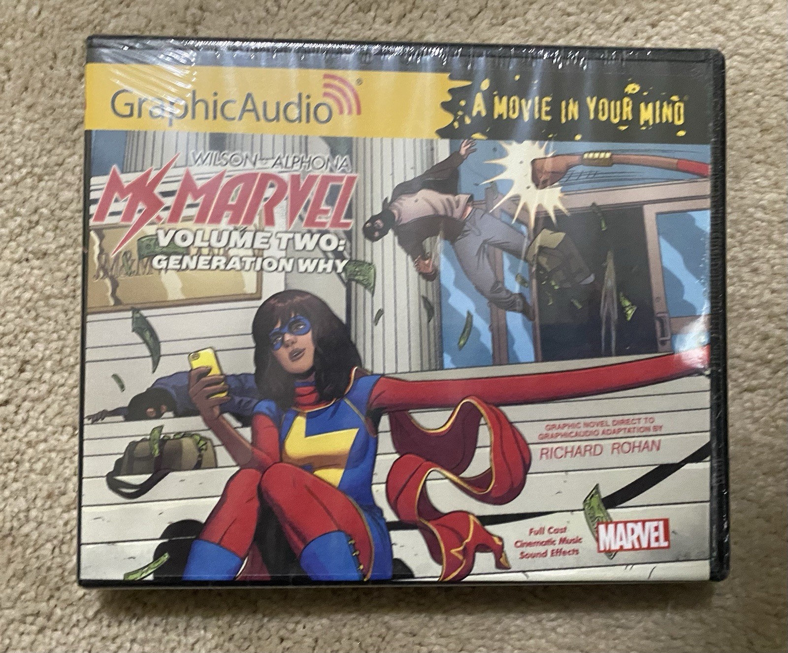 RARE! MARVEL COMICS GRAPHICAUDIO MS. MARVEL Volume 1 & Volume 2 BOTH NEW! SEALED