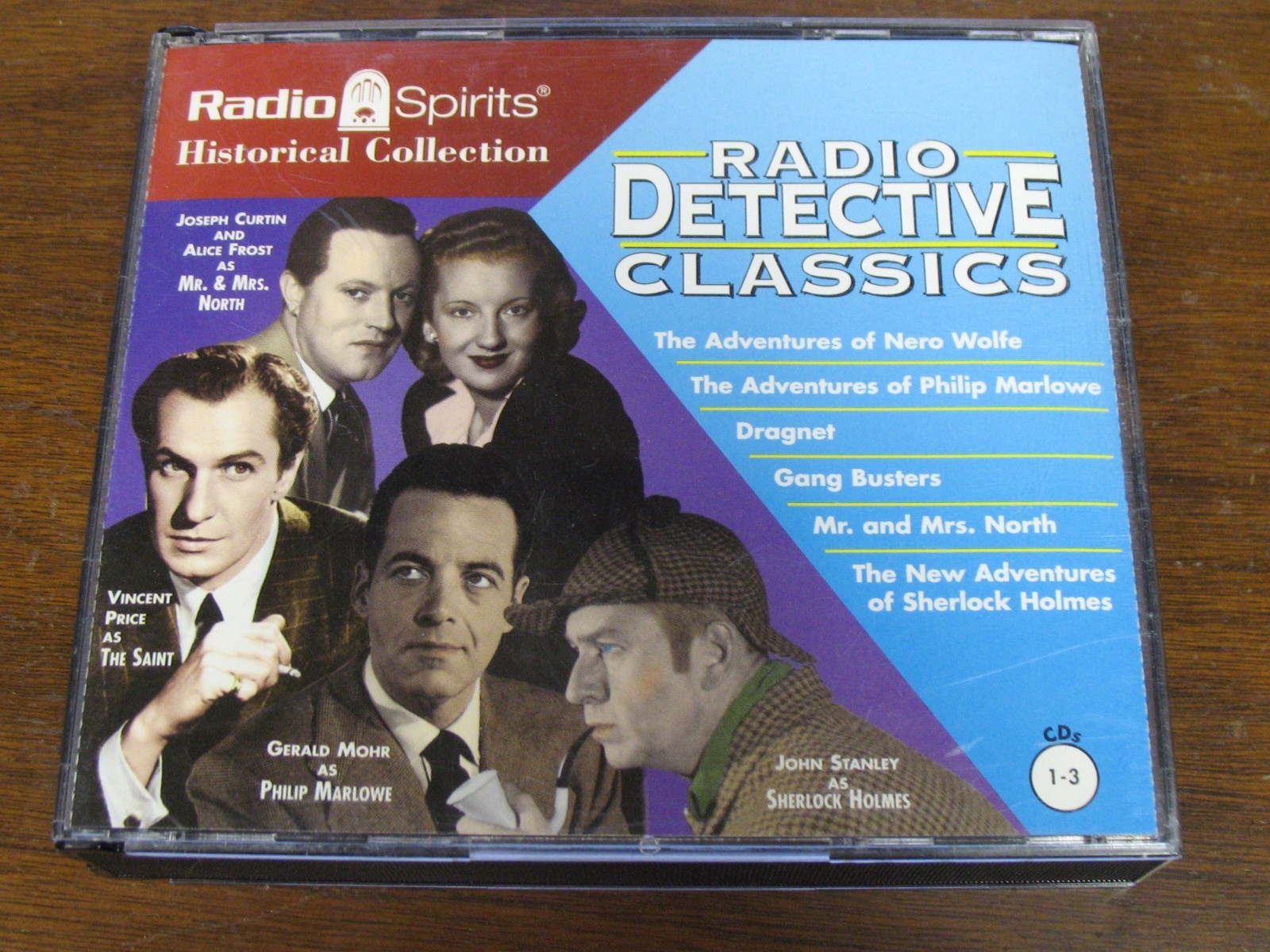 Radio Spirits RADIO DETECTIVE CLASSICS 3 CD Set Sherlock Dragnet Gang Busters
