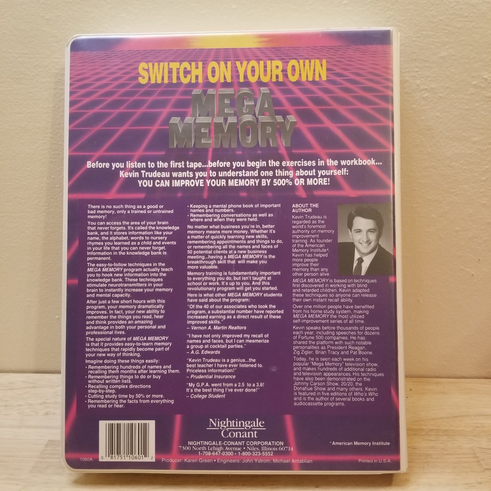 Kevin Trudeau’s Mega Memory Audio Book On Cassette with Pocket Guide, Workbook