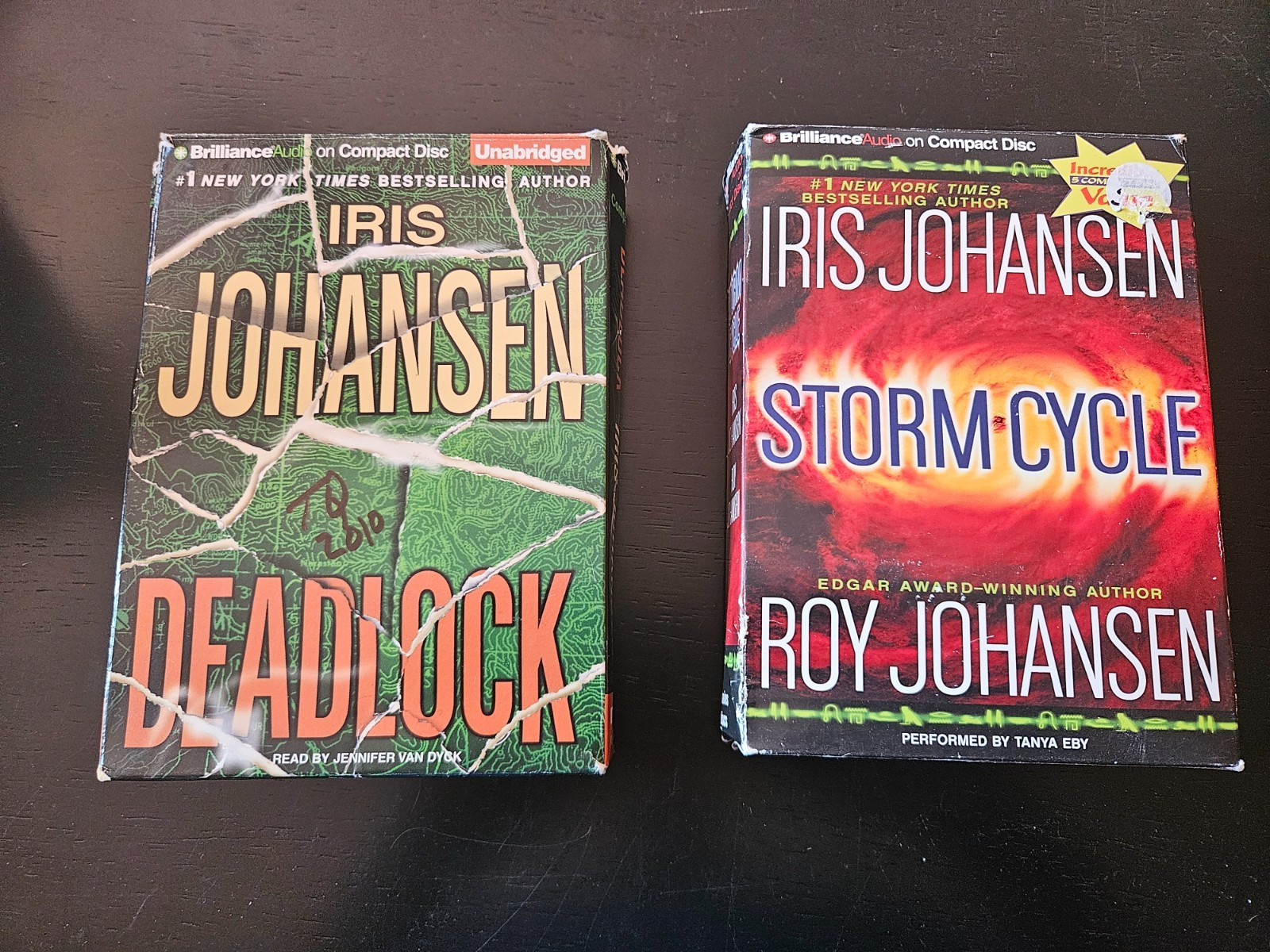 2 Iris Johansen Audio CD Books: Storm Cycle, Deadlock (Unabridged) free shipping