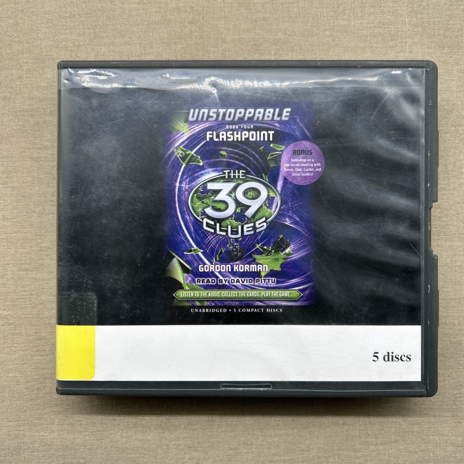 The 39 Clues: Unstoppable 4: Flashpoint (CD Audiobook 5-Disc Set) Gordon Korman