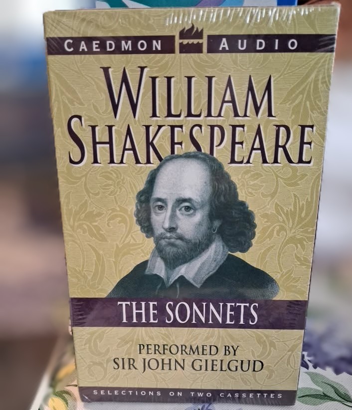 Sonnets William Shakespeare 2 Audio Cassette Set 1996 Caedmon Gielgud NEW SEALED