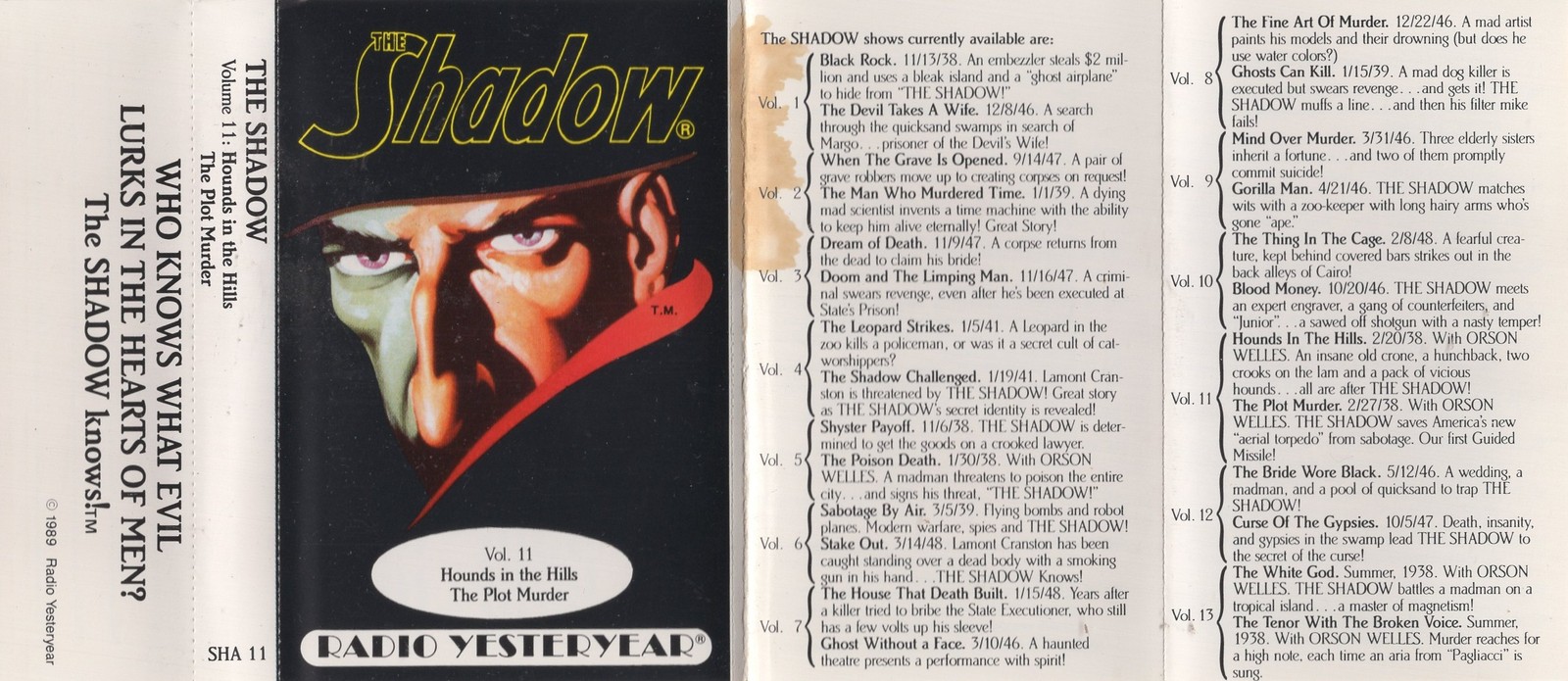 The Shadow — VOL. 11: Hounds In The Hills (02/20/38) + The Plot Murder (02/27/..