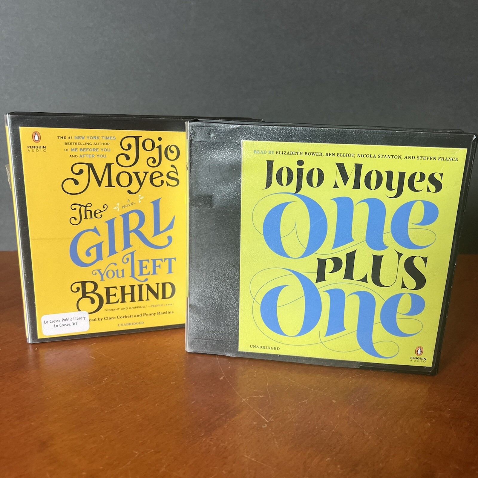Lot: 2 JoJo Moynes Audio Book CD Set One Plus One The Girl You Left Behind Novel