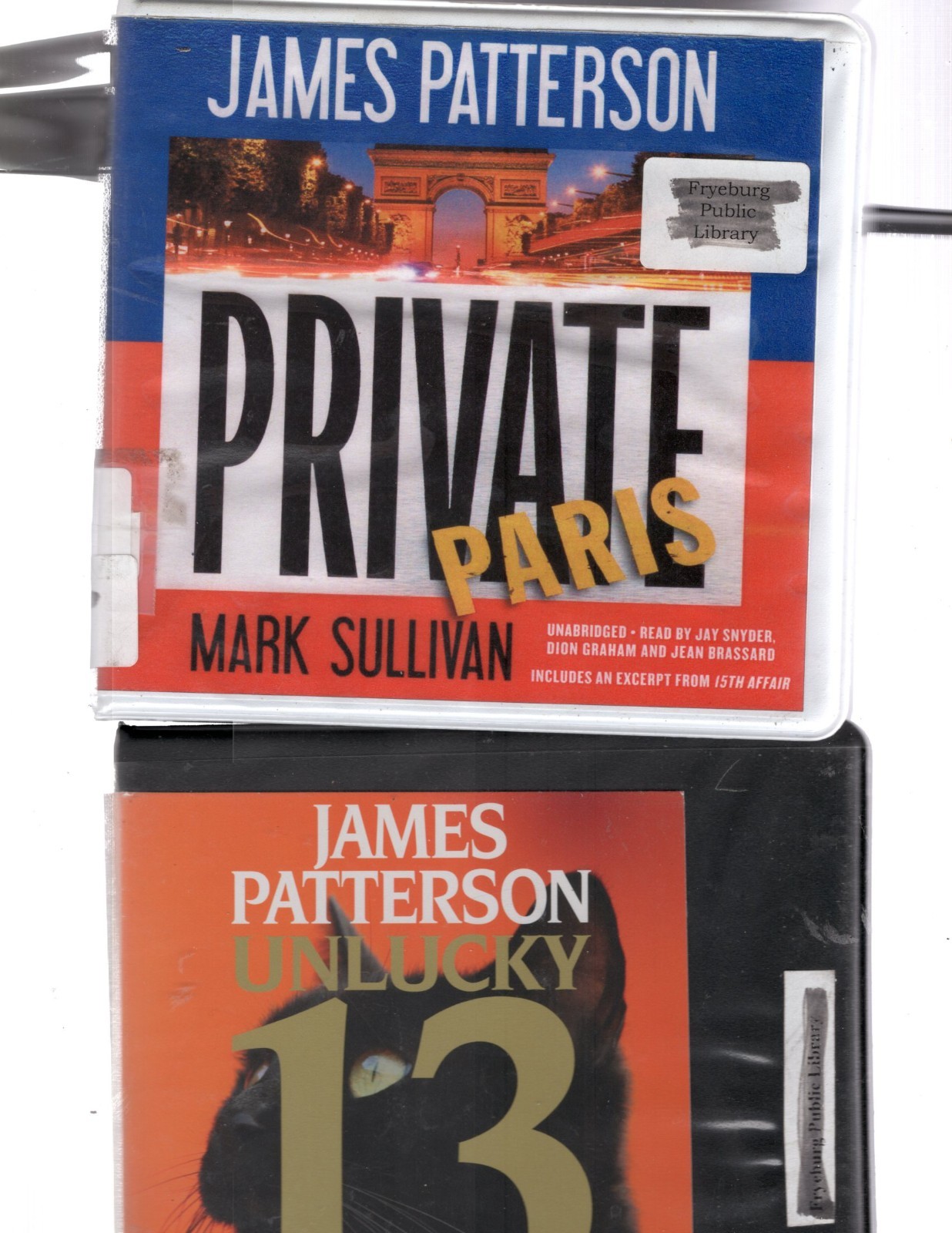 3 — James Patterson books on CD ! in hard cases