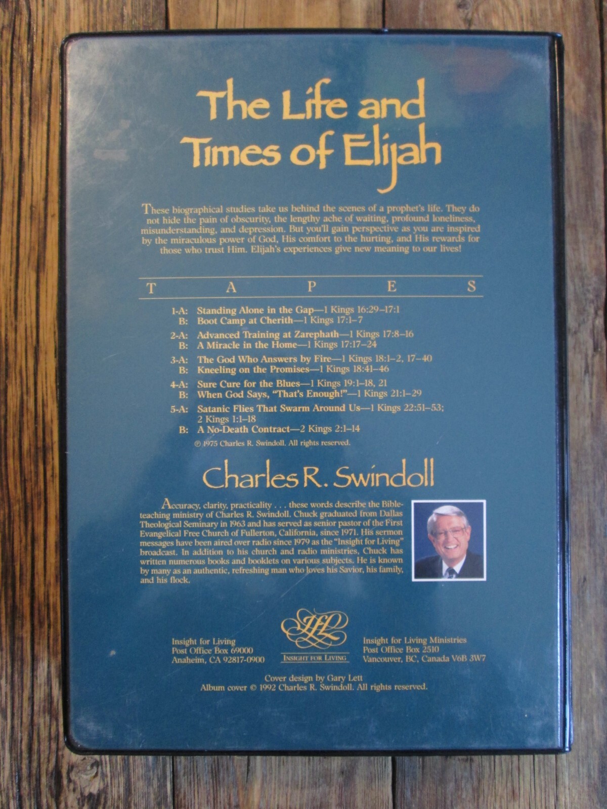 Charles Swindoll Life and Times of Elijah 5 Cassette Tape Box Audio Series Set