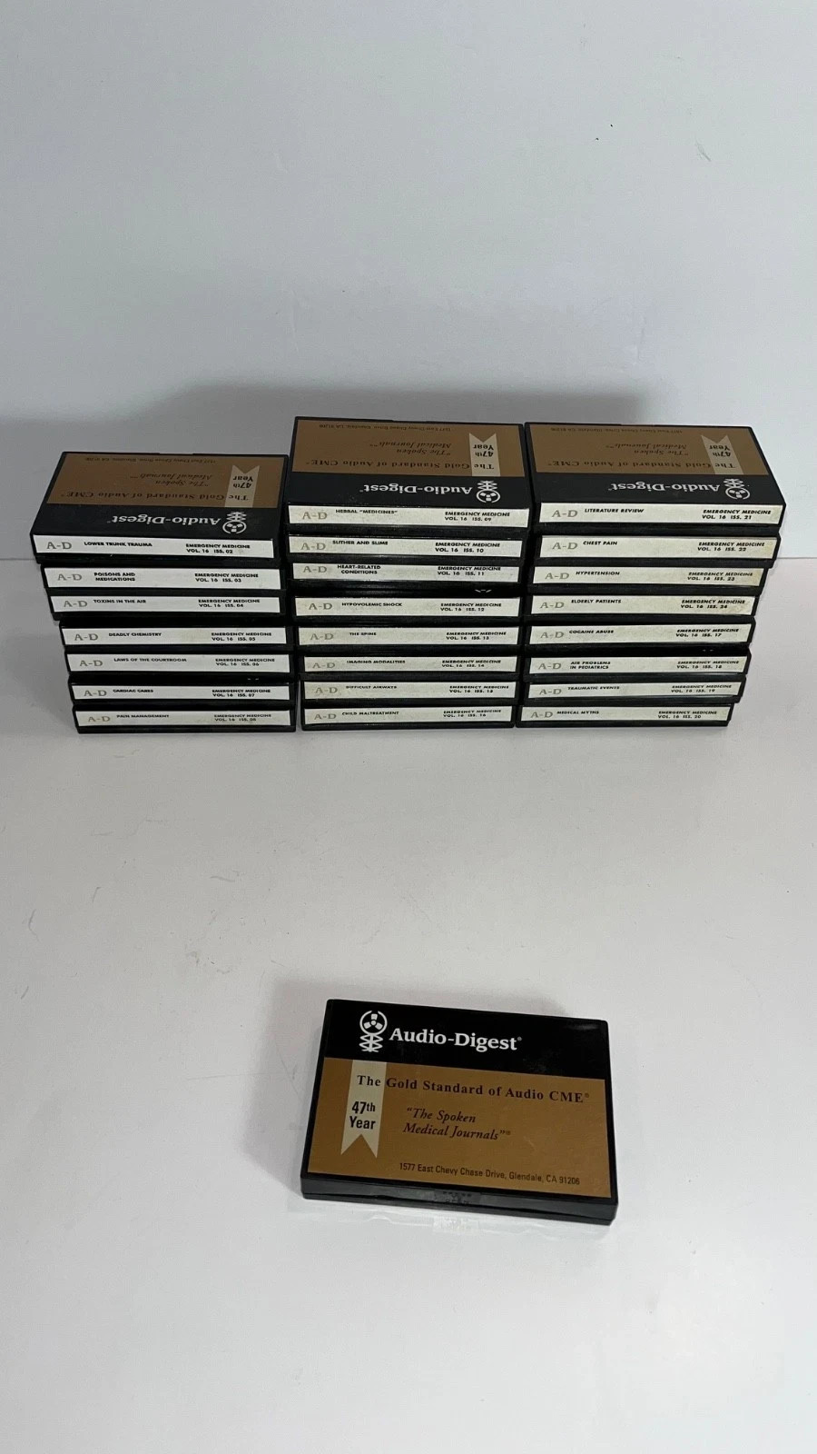 LOT 24 CME Physician Audio Digest Emergency Medicine Cassette Volume 16 1999 VTG