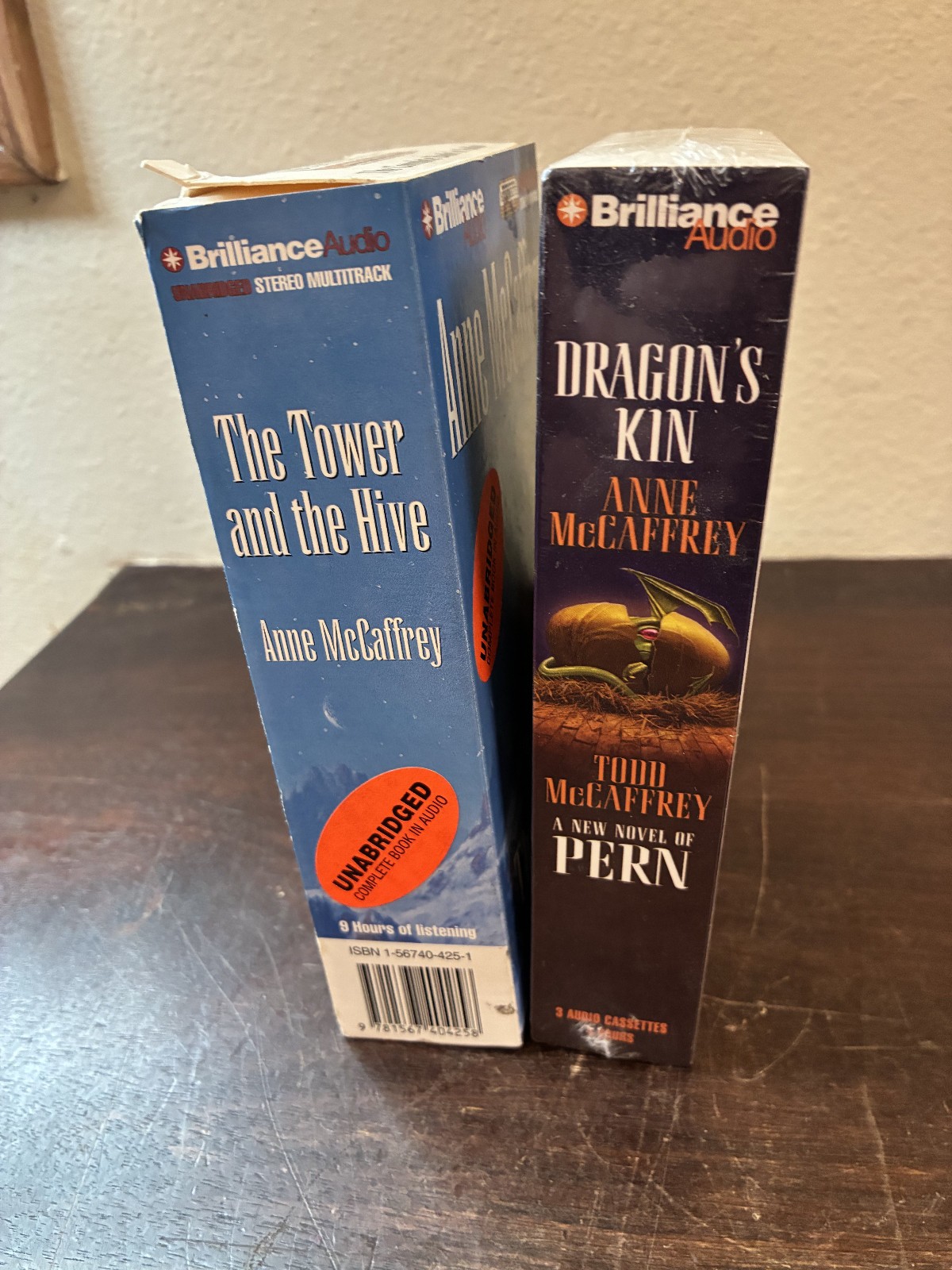 Anne & Todd McCaffrey Audiobook Cassette, Lot of 2, Dragons Kin & Tower & Hive