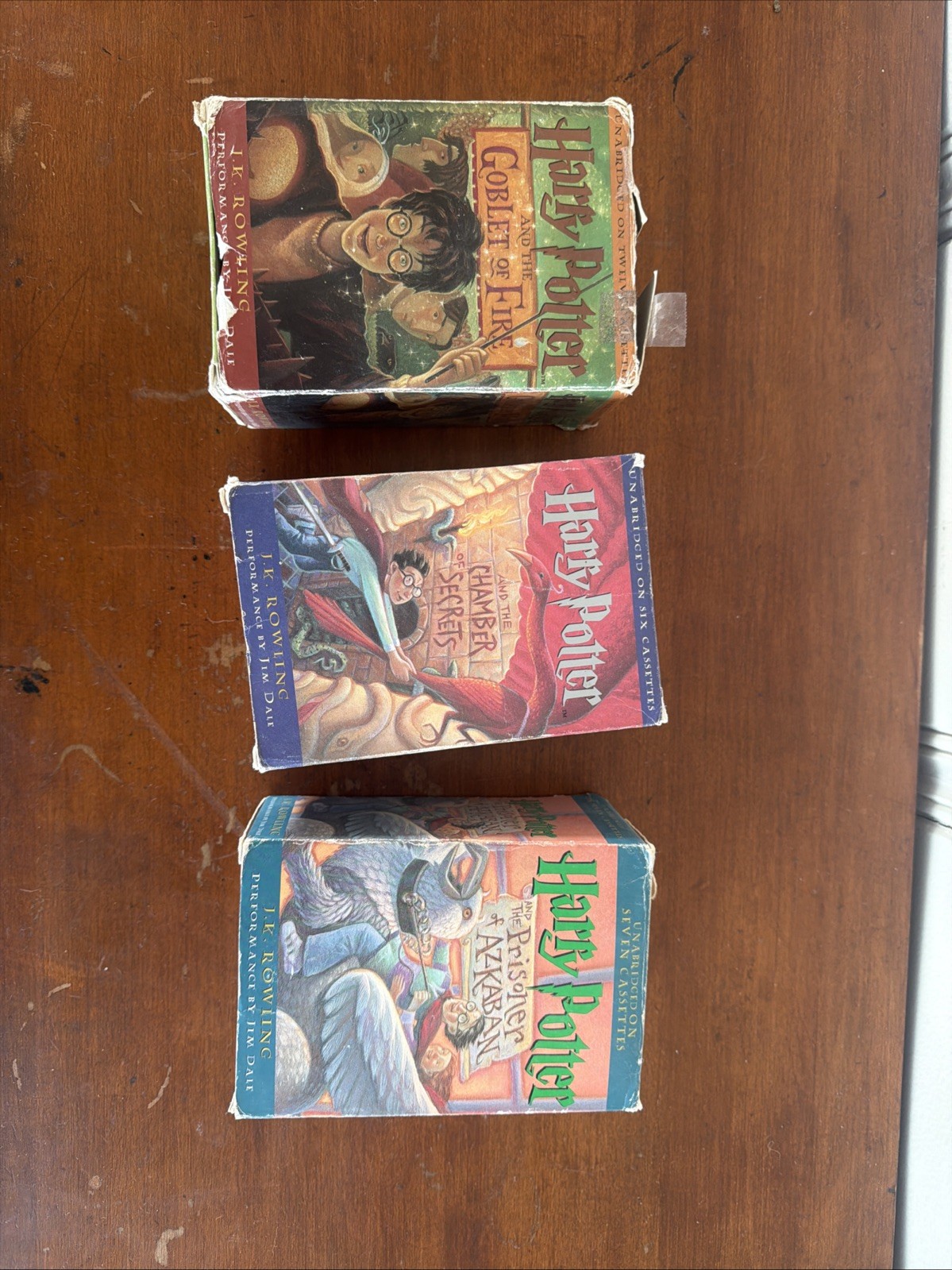 Set Of Harry Potter 1,2, 3 Audio Books On Cassette Tape J.K. Rowling Unabridged
