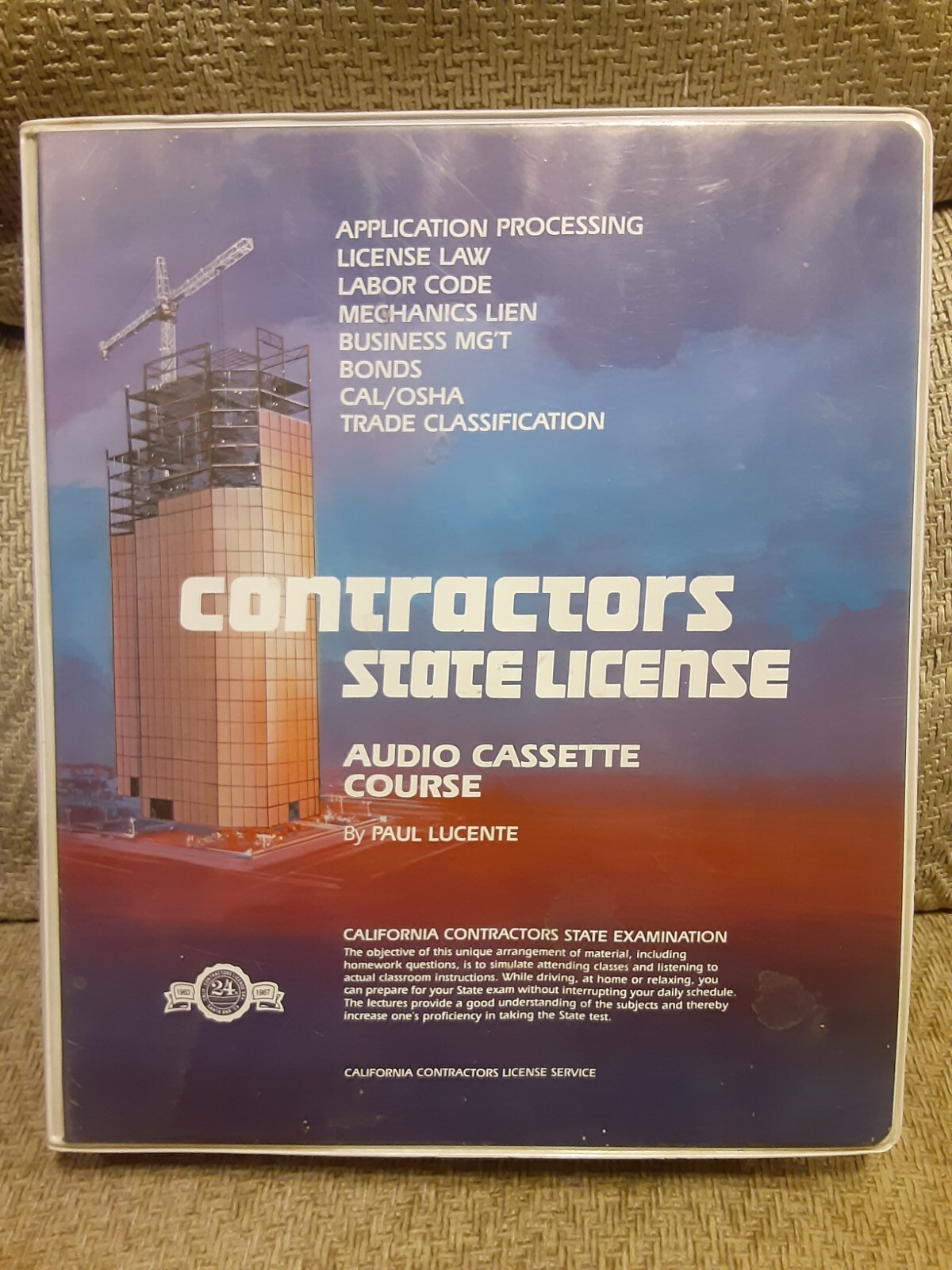 California Contractors Course Audio Tapes , 1987