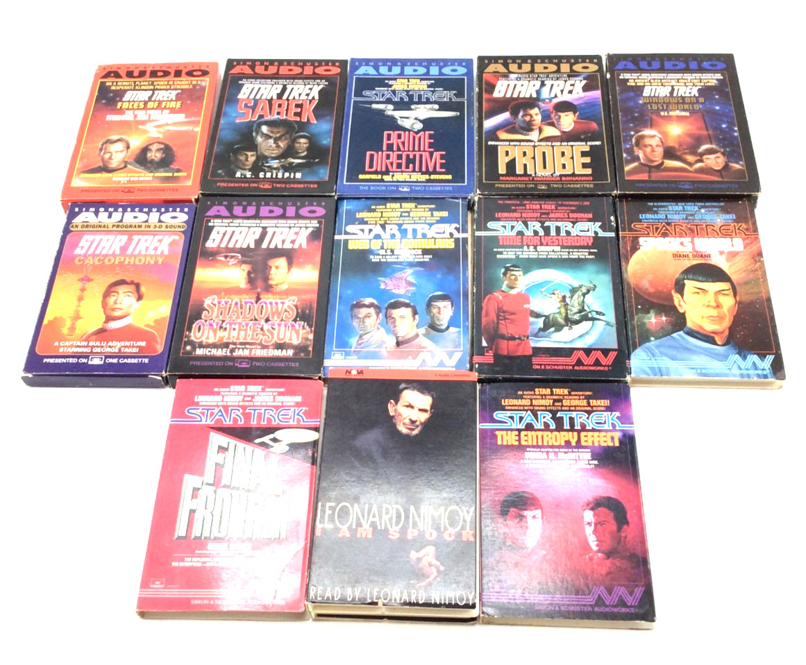 Simon & Schuster Audio STAR TREK AUDIOBOOKS SET OF 12 & I AM SPOCK LEONARD NIMOY