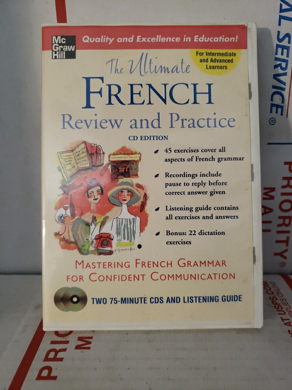 The Ultimate French Review and Practice (Book W/2CD’s) Language McGraw Hill #188
