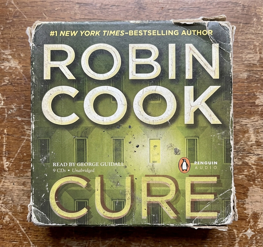 Cure💿Robin Cook📗Unabridged Audiobook⚕️9 CDs🩻George Guidall🆓Medical📬Thriller
