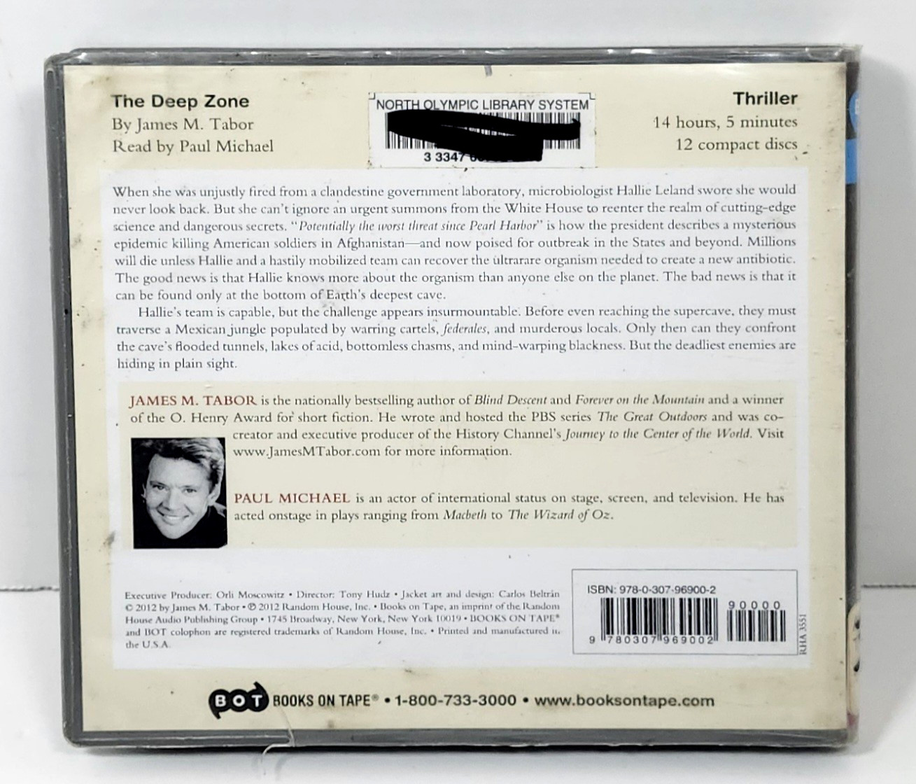 The Deep Zone by James Tabor Audiobook CD Read by Paul Michael Thriller/Suspense