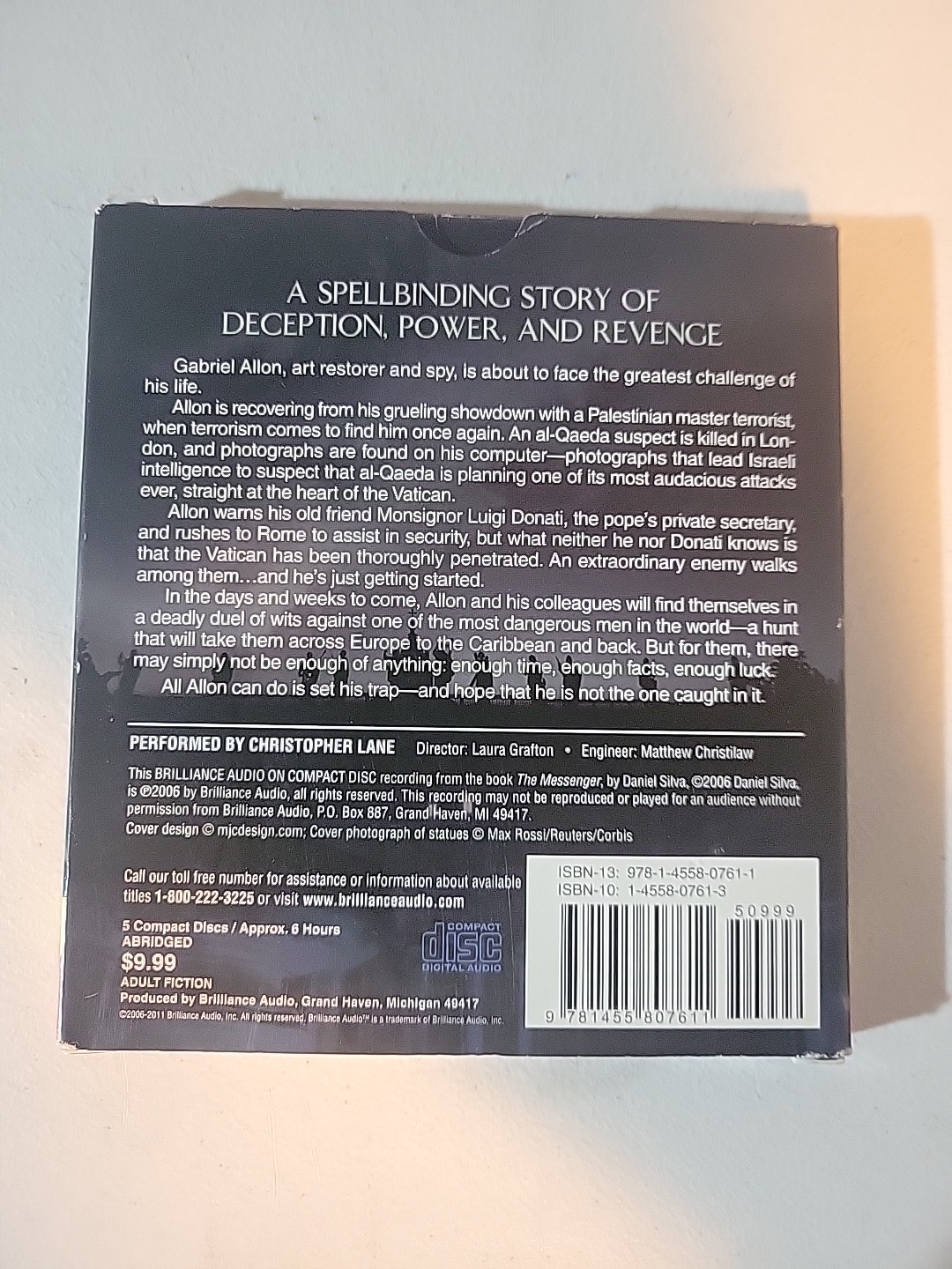 Daniel Silva: The Messenger Audiobook 5 CDs Abridged Chris Lane