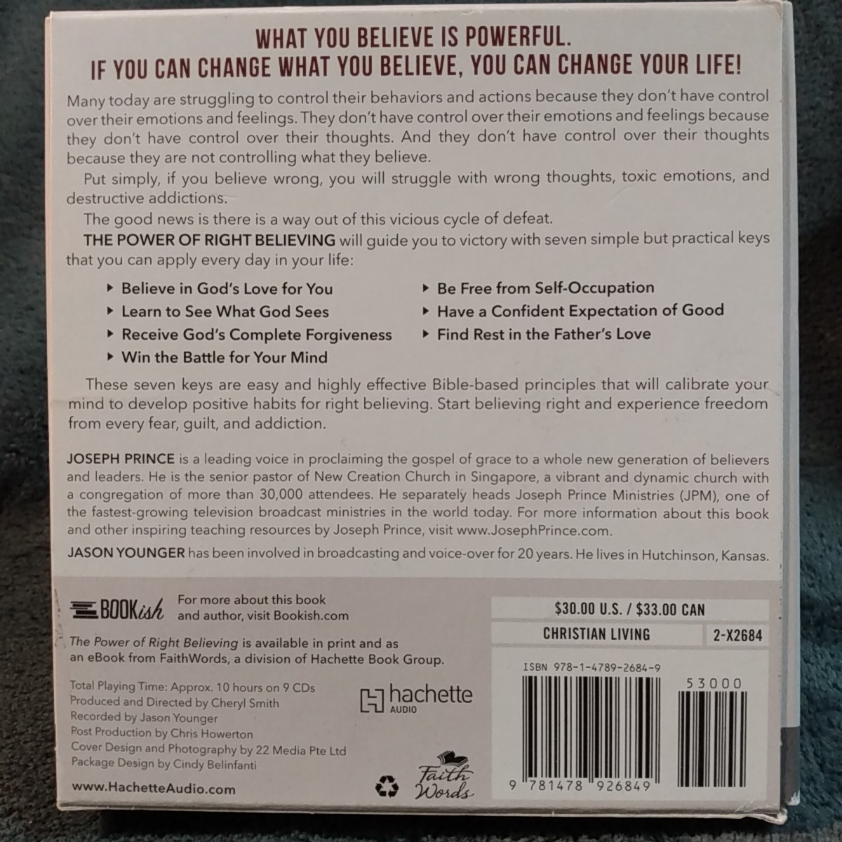 The Power of Right Believing Joseph Prince Audiobook CD Unabridged Niche Rare