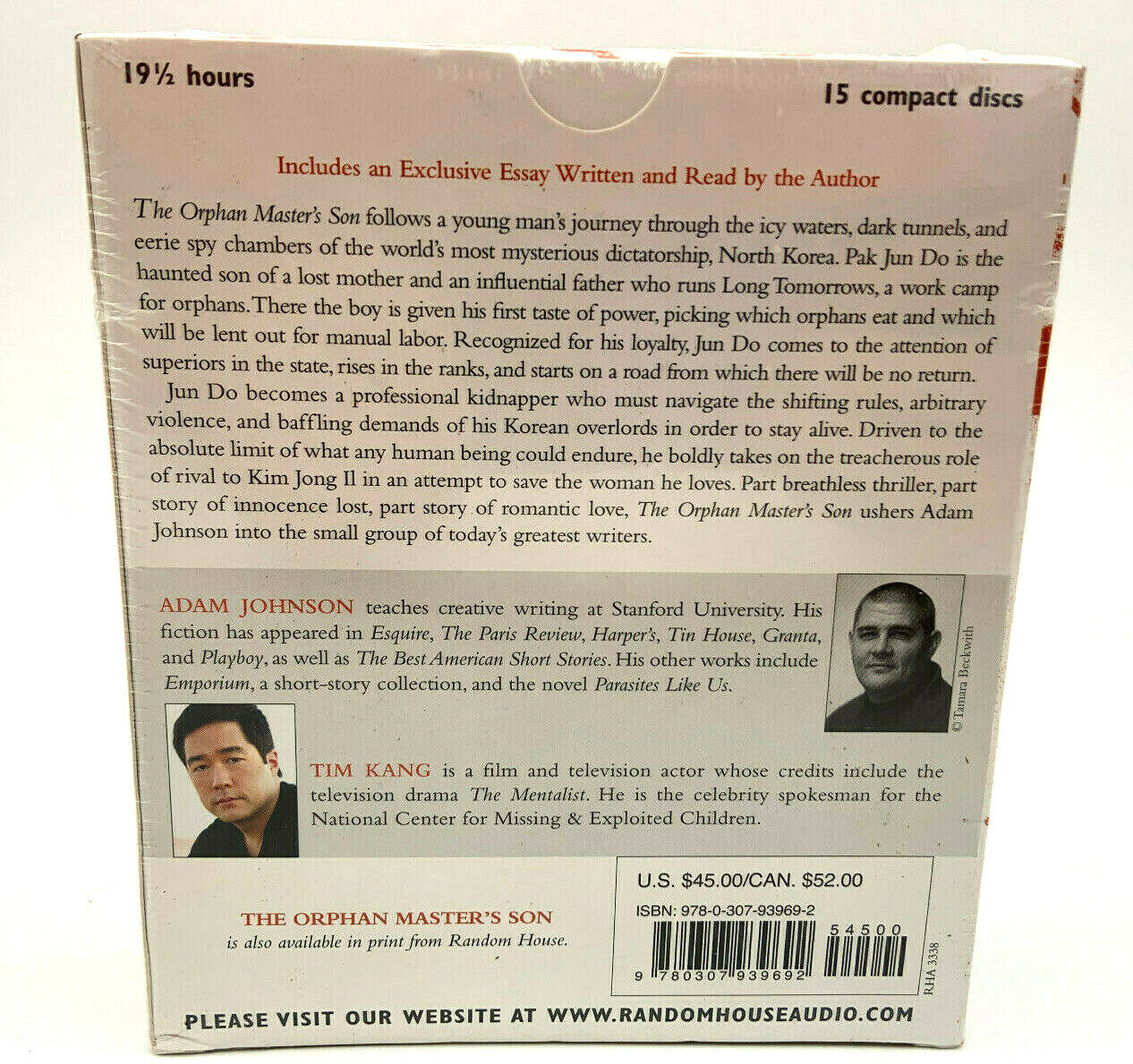 The Orphan Master’s Son Adam Johnson AudioBook With Essay 15 CD 19.5 Hours NEW