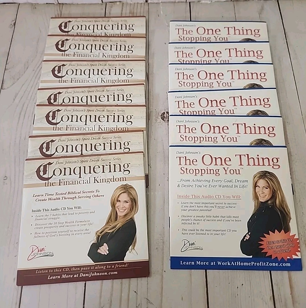 Dani Johnson One Thing Stopping You & Conquering Financial Kingdom Audio CDs NEW