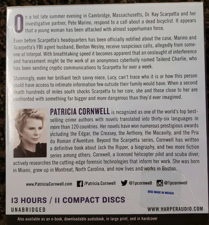 Chaos: A Scarpetta Novel by Patricia Cornwell 2017 11 CDs Audio Book NEW