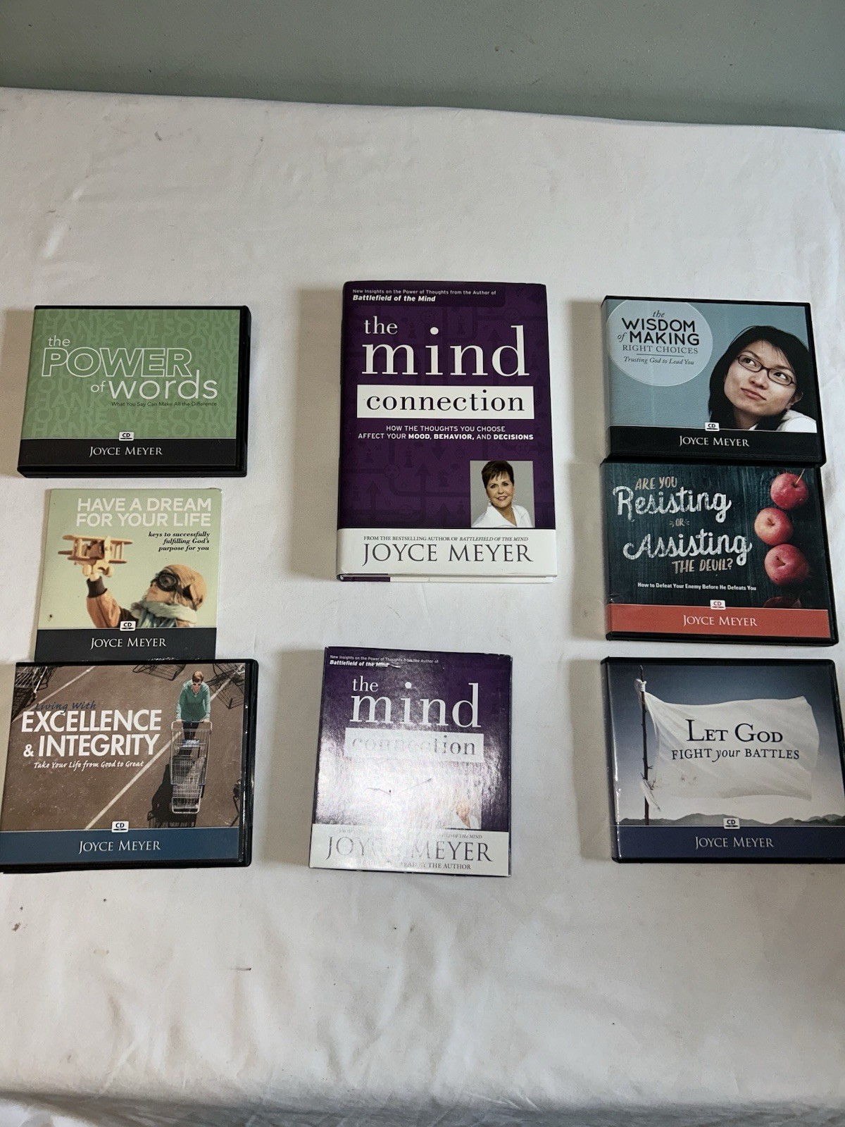 Joyce Meyer Lot 1 Book And 7 CD Commentary Studies