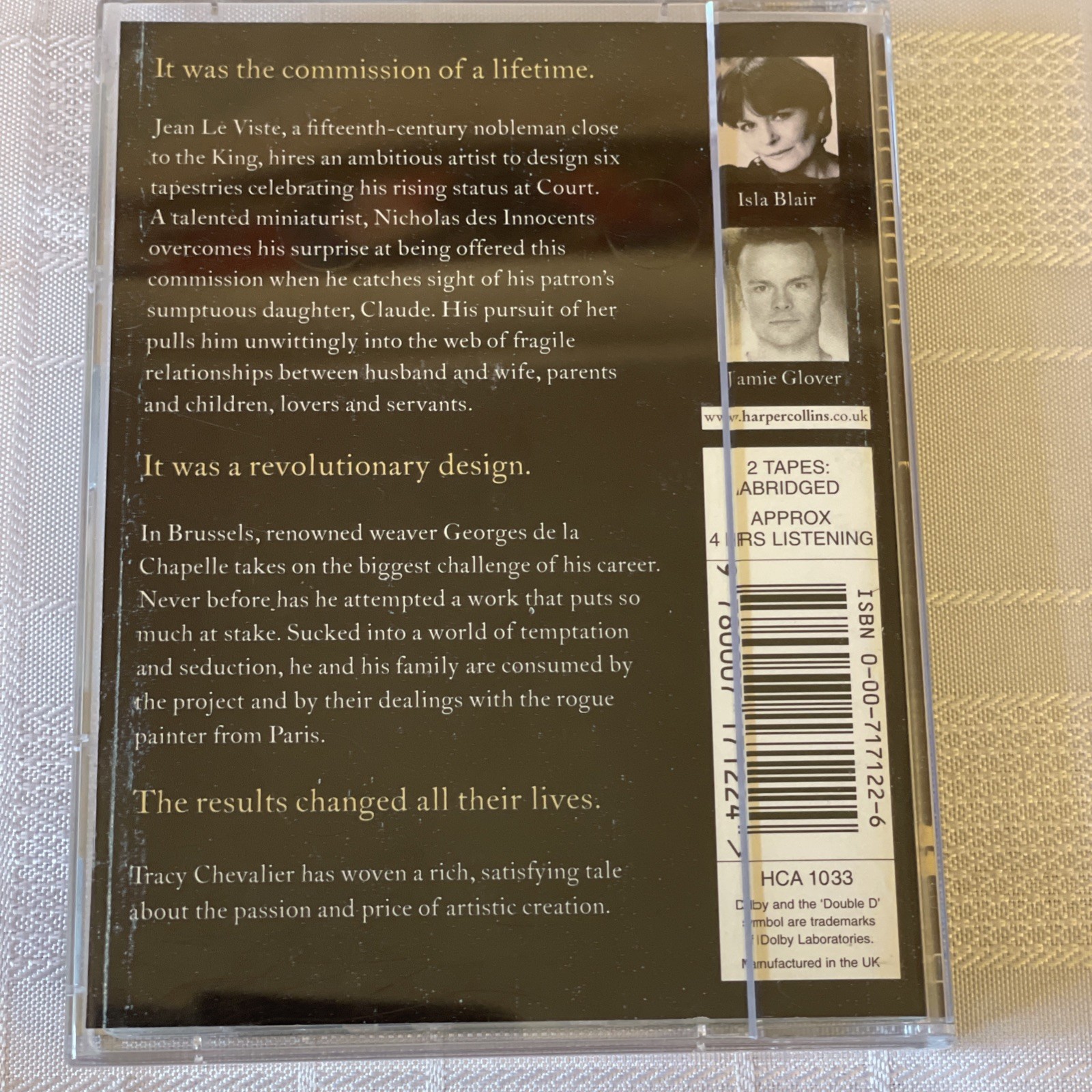 The Lady And The Unicorn By Tracy Chevalier — Audio Cassette Book. 4hrs Run Time