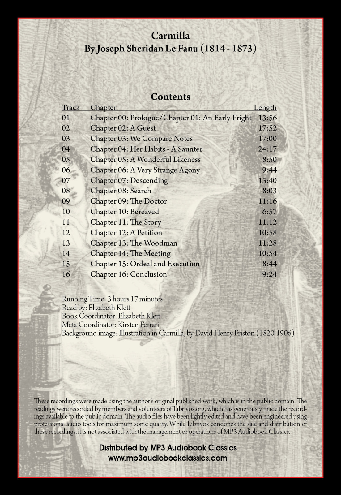 Carmilla — Unabridged MP3 CD Audiobook in DVD case