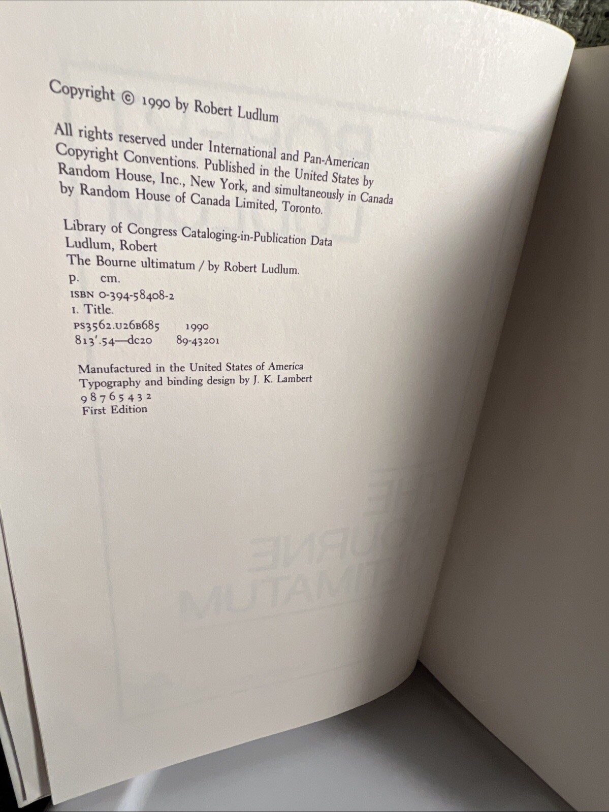 The Bourne Ultimatum — Hardcover By Ludlum, Robert — GOOD Condition Ex Library