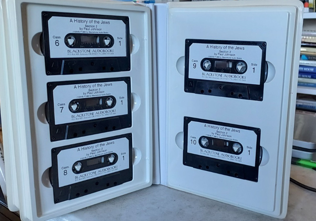 A History of the Jews 2 Volumes Paul Johnson Blackstone Audio Cassettes BL5G