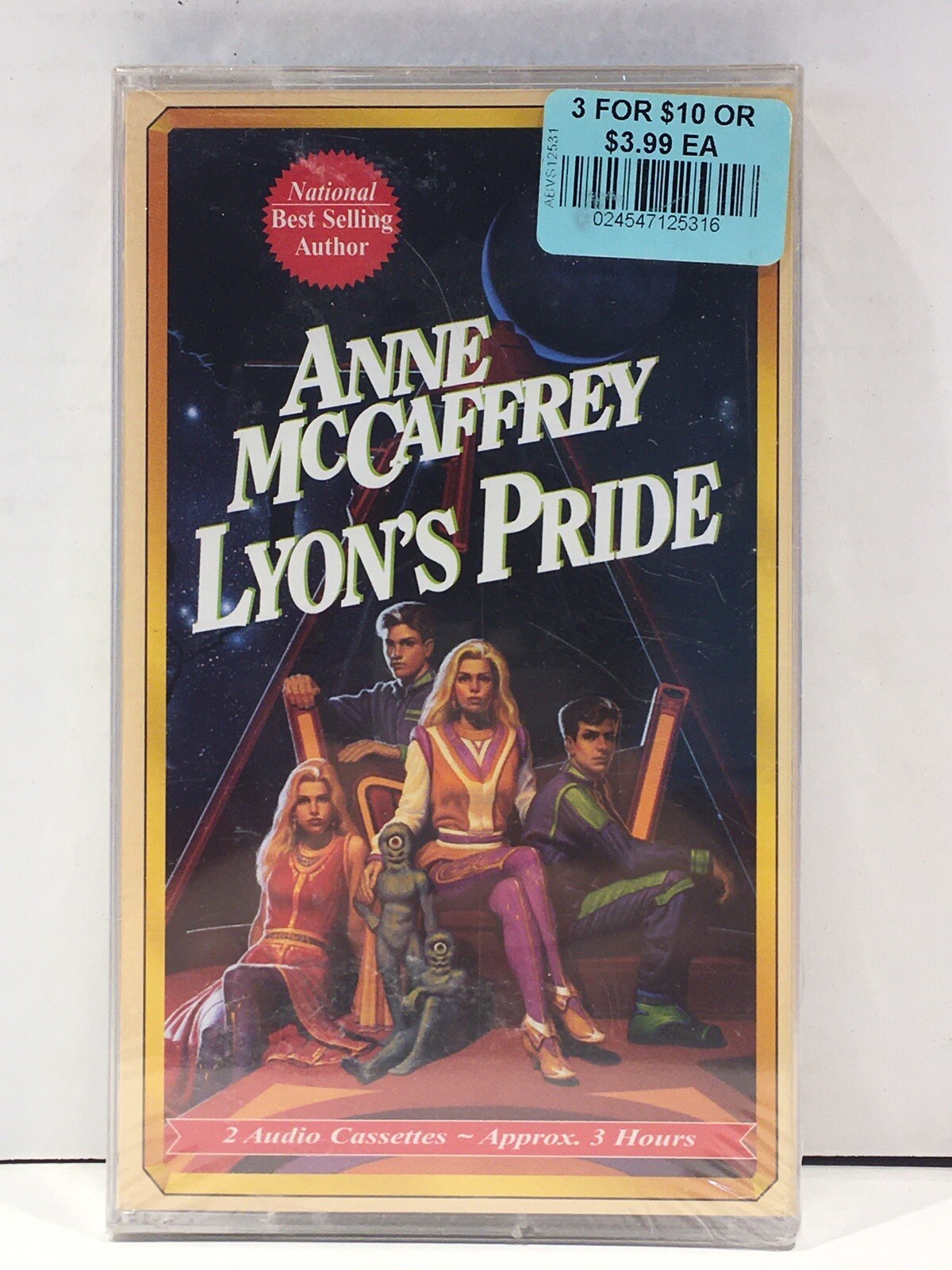 NEW SEALED Audio Cassette ANNE MCCAFFREY LYON’S PRIDE 2 TapesBook Recording