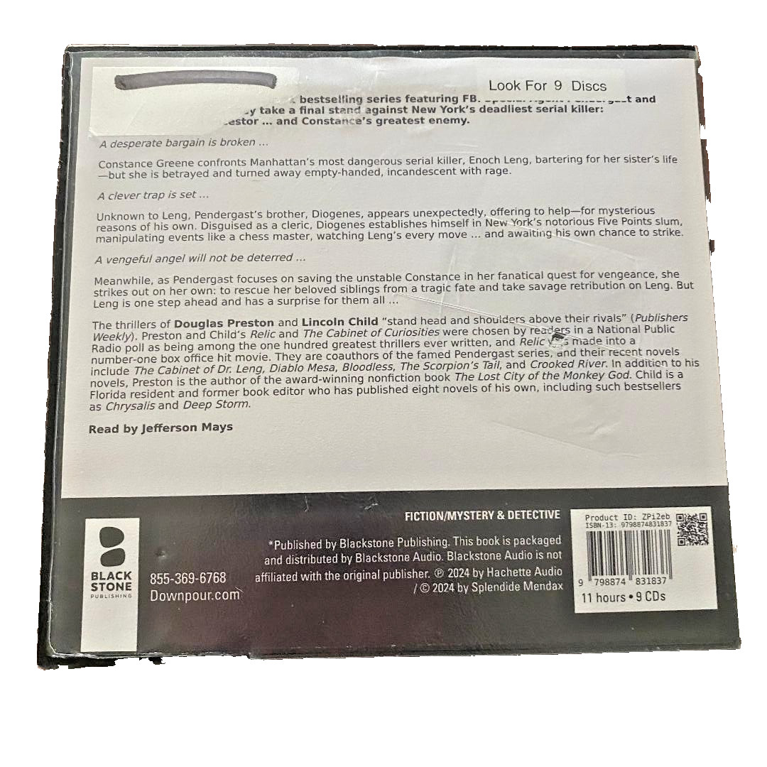 Pendergast Novels by Preston & Child CD Audiobooks – Each Sold Separately