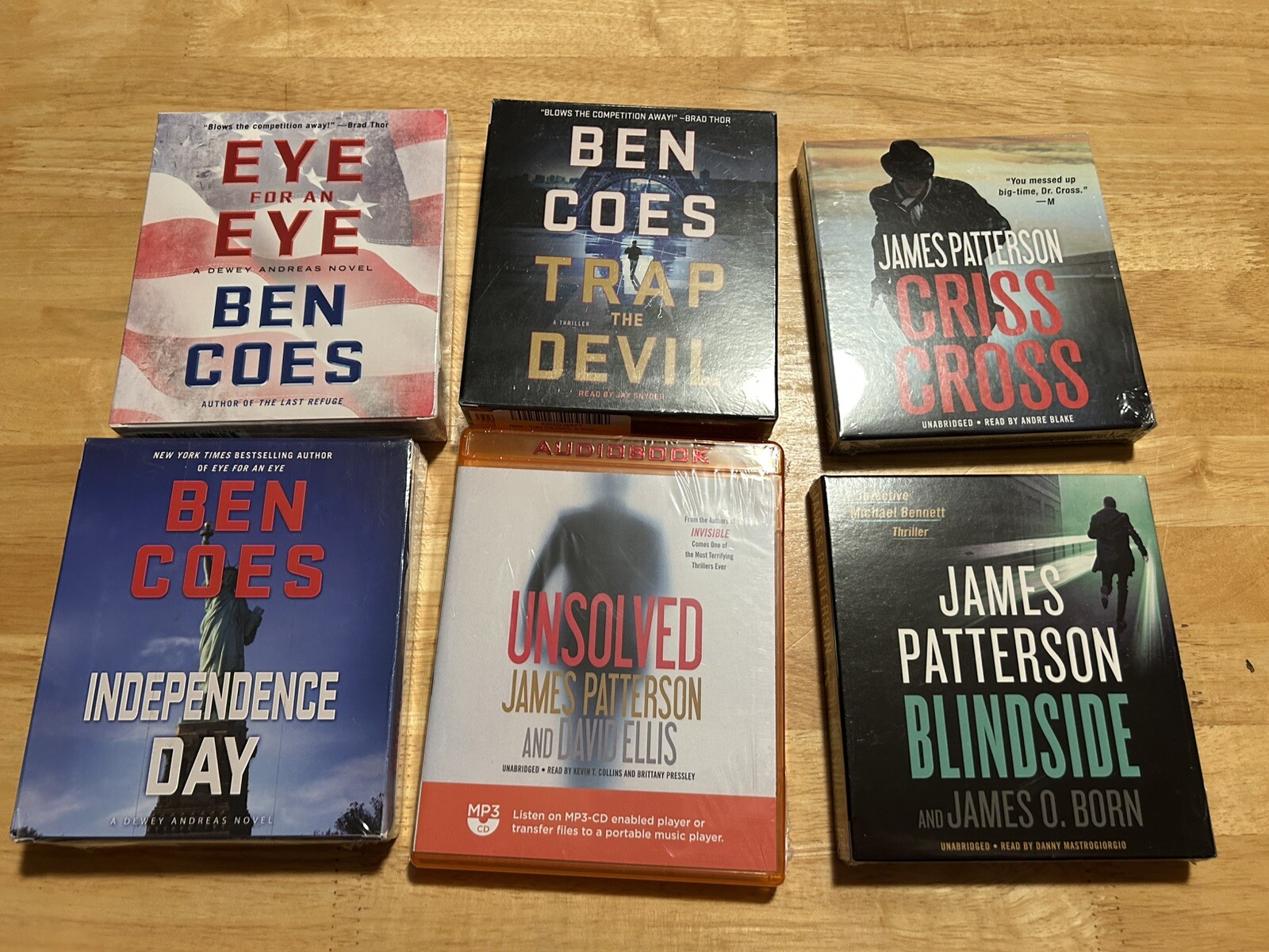 Lot Of 6 James Patterson & Ben Coes Audiobooks 1 MP3-CD 5 Audio CDs