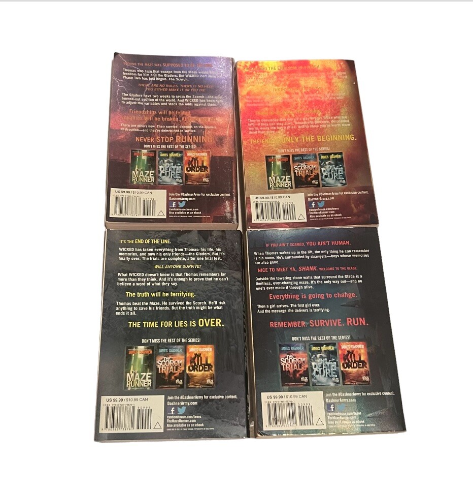The Maze Runner Series (4-Book) by James Dashner Paperback Book Set