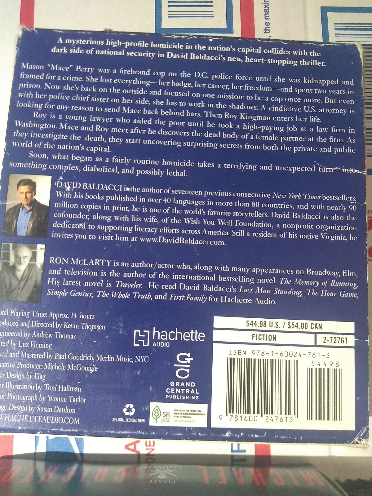 True Blue by David Baldacci 2009 audio CD Michael Crichton Pirate Latitudes