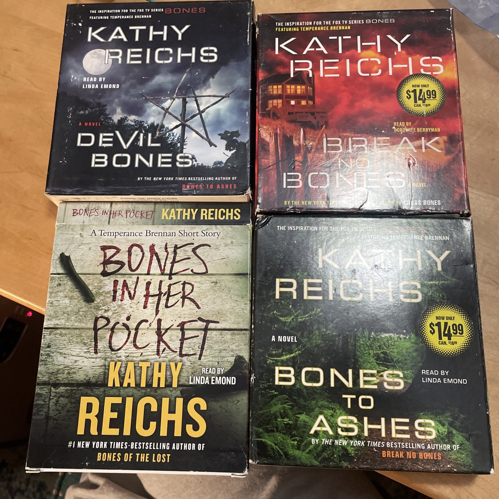 4 Kathy Reichs Audiobook CD Bones Temperance Brennan Mystery Detective Crime