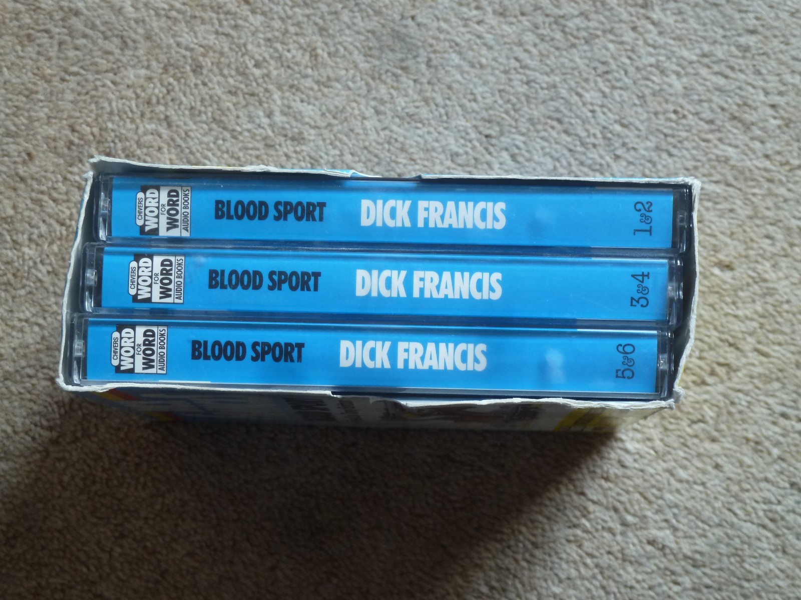 DICK FRANCIS — BLOOD SPORT — AUDIO BOOKS — TALKING BOOKS ( 6 CASSETTES )