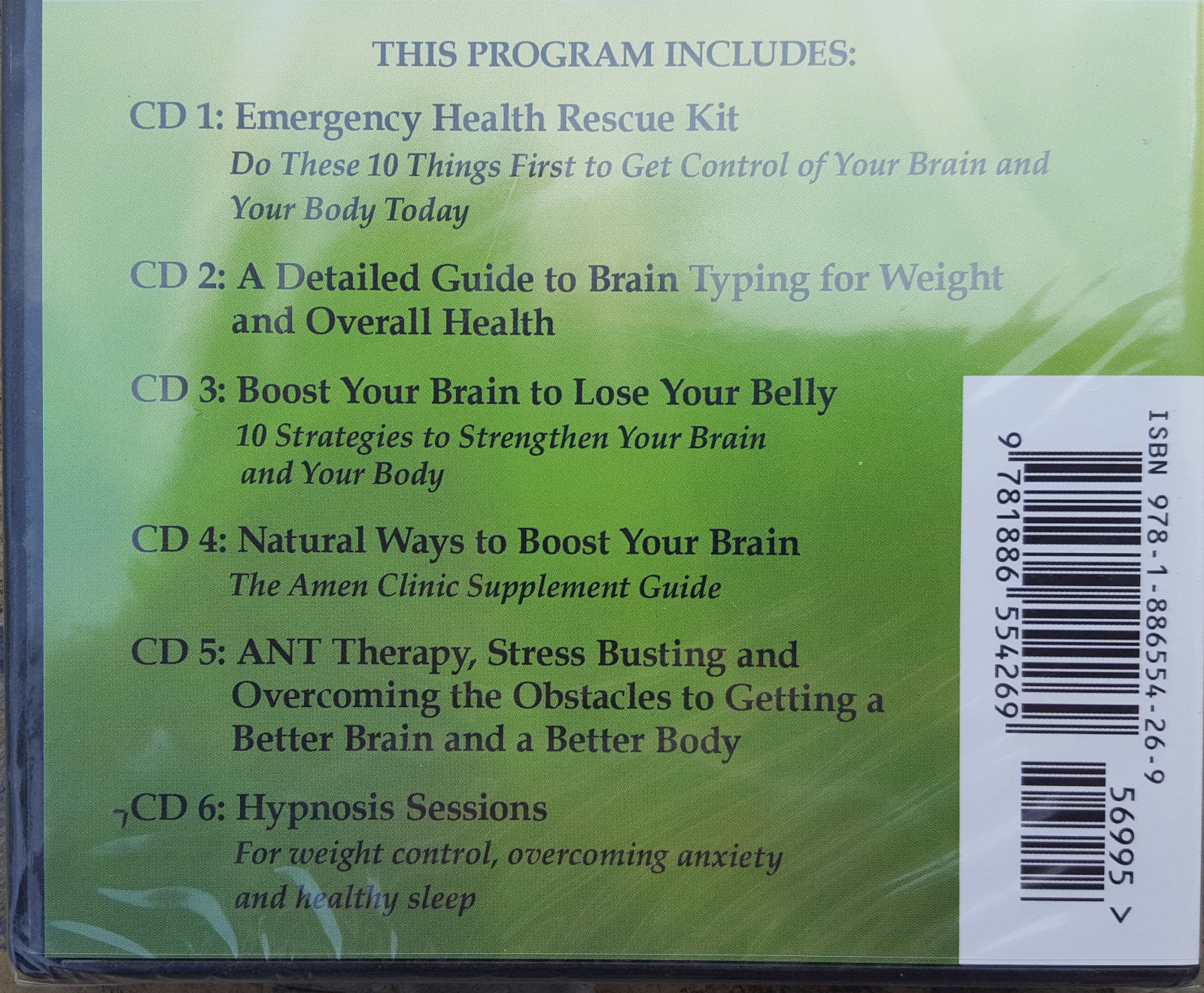 Change Your Brain Change Your Body-6 Cd Set Brain Body Make Over-Daniel Amen-New