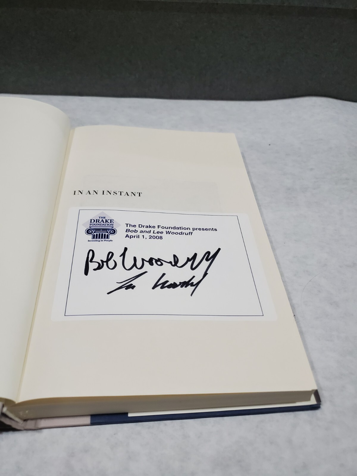 In an Instant : A Family’s Journey of Love and Healing by Bob Woodruff, Signed