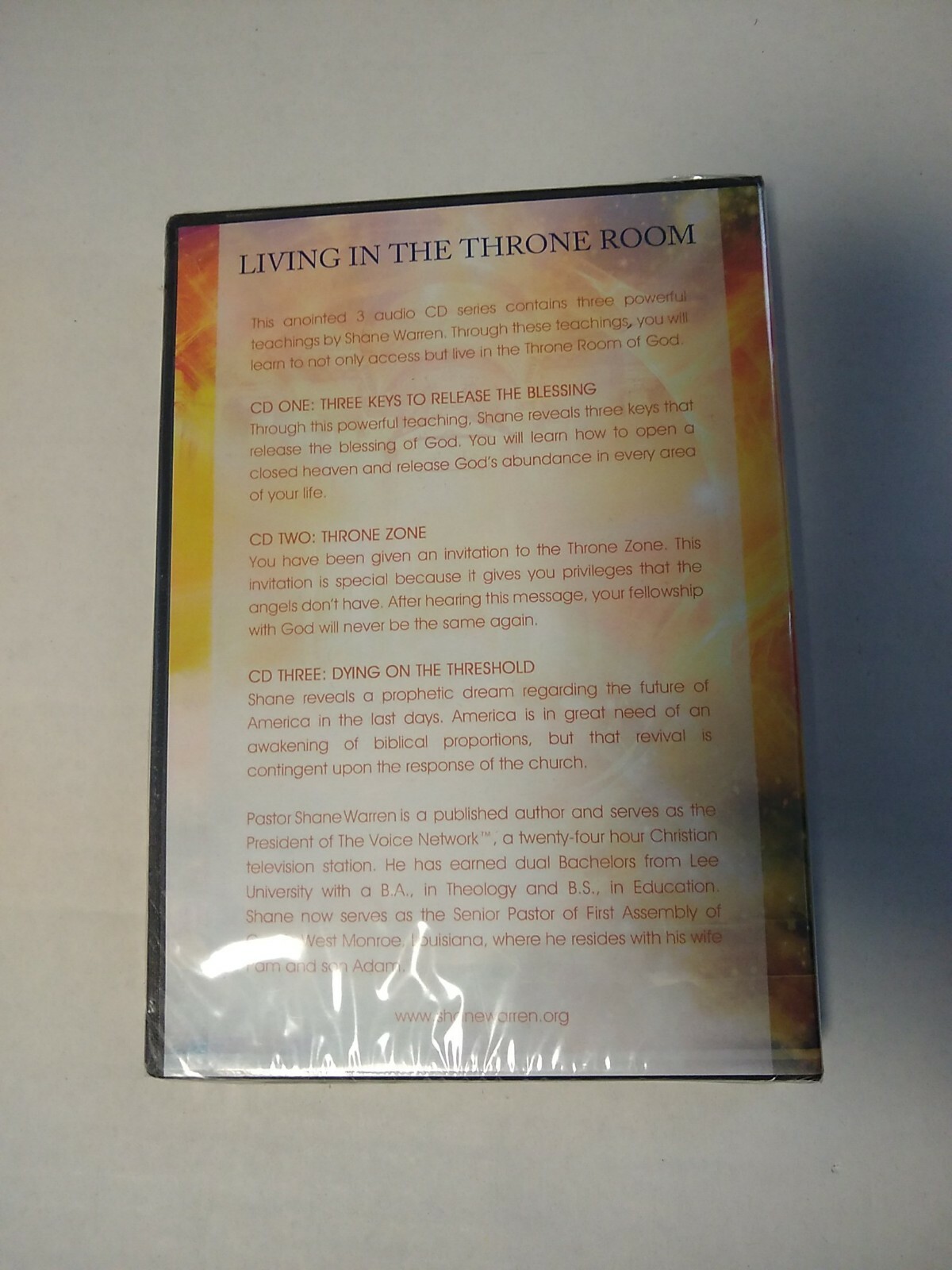 Living In The Throne Room Shane Warren 3 CD Audio Set Sealed New Religious