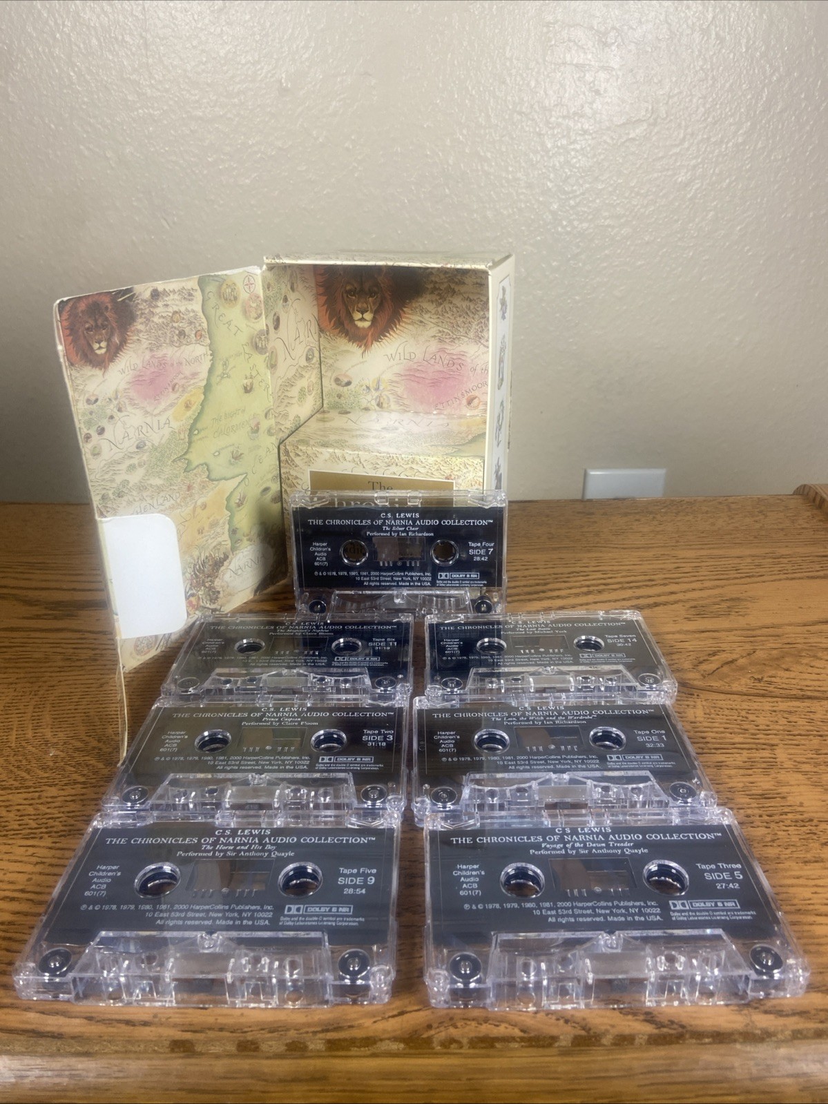 The Chronicles of Narnia by C.S. Lewis 7 Cassette Set Audio Book Collection