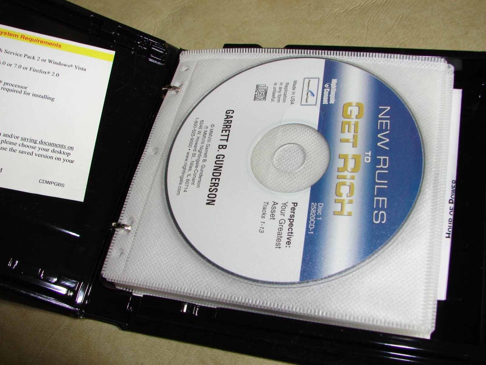 11-CD/DVD Set New Rules to Get Rich Nightingale Conant Optimize Wealth