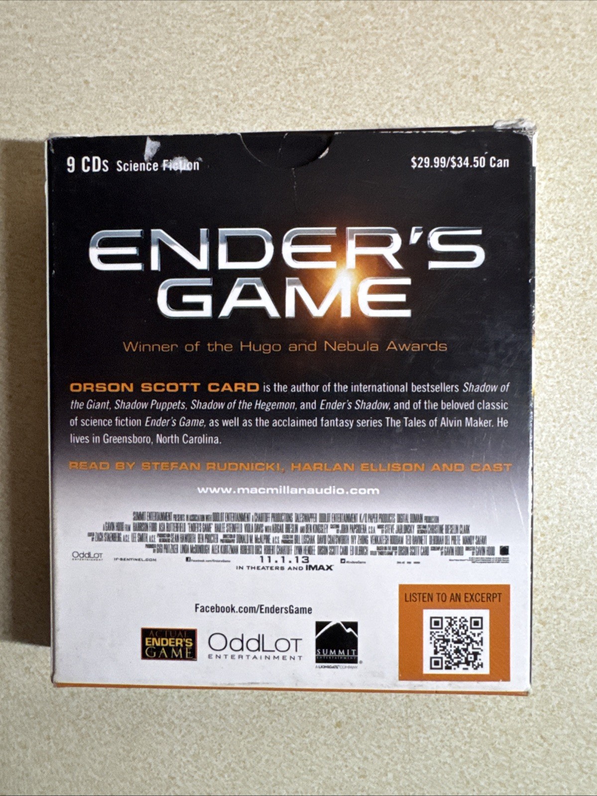 Ender’s Game Unabridged Audiobook 9 CD Set