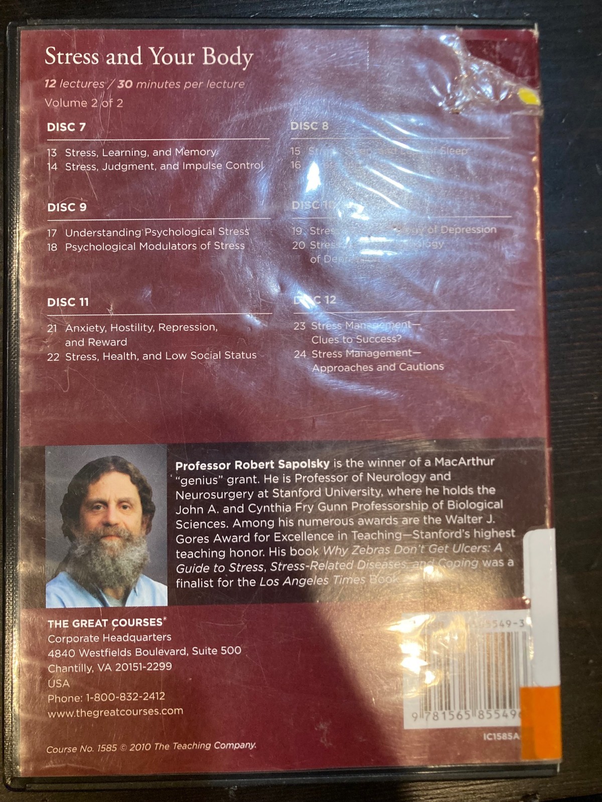 Stress and Your Body by Robert Sapolsky (Compact Disc) 12 Discs