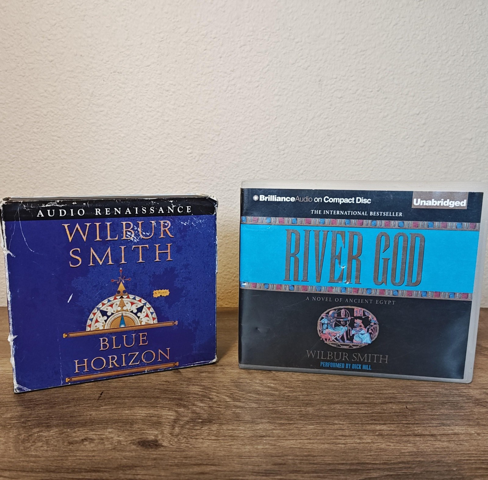 Wilbur Smith Audiobook CD Lot River God Unabridged 22CDs + Blue Horizon 7CD