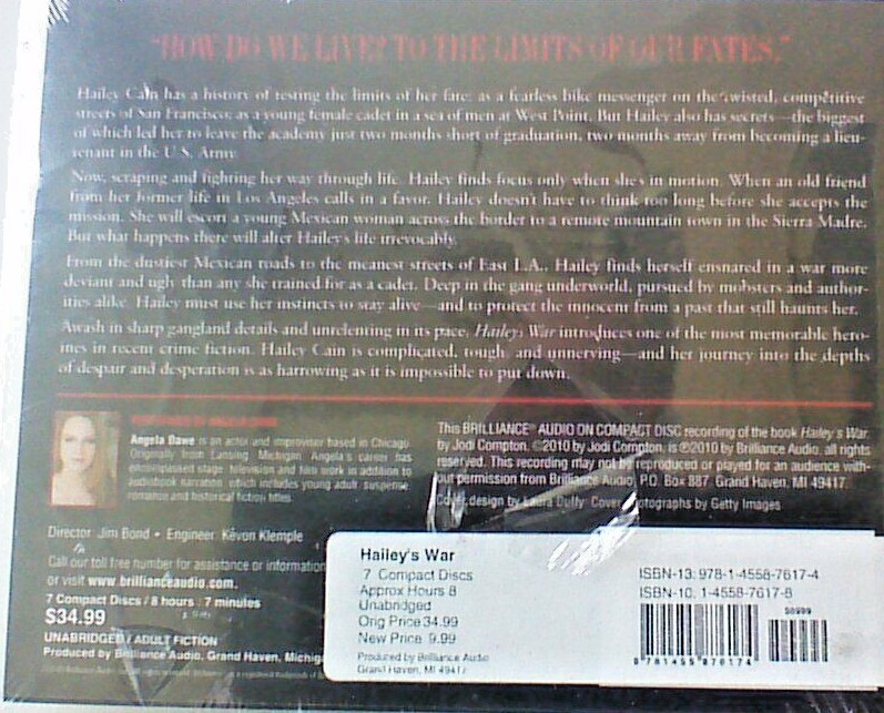 NEW *Sealed* AUDIO BOOK on CDs HAILEY’S WAR Jodi Compton