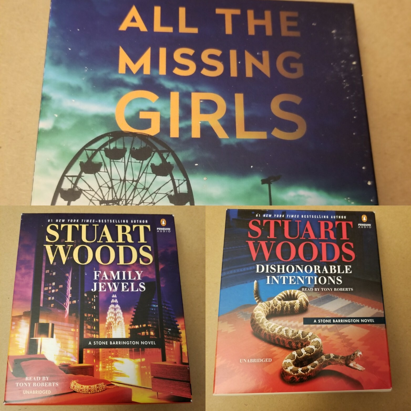Lot Of 3 Audiobooks: Dishinorable Intentions Family Jewels All the Missing Girls