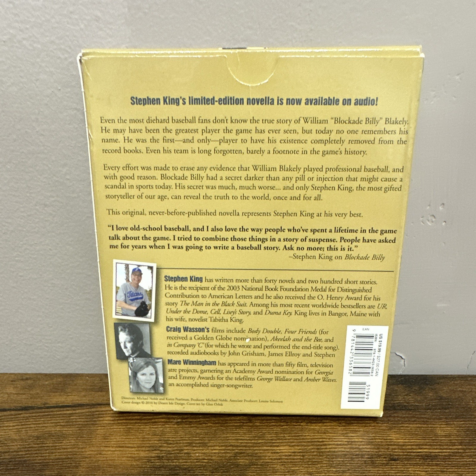 Stephen King Blockade Billy Audiobook CD Unabridged 3 Disc Set
