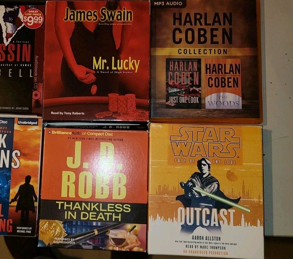 Lot of 12 Thriller Mystery Sci-Fi Audiobook CDs UNABRIDGED MP3 Marvel